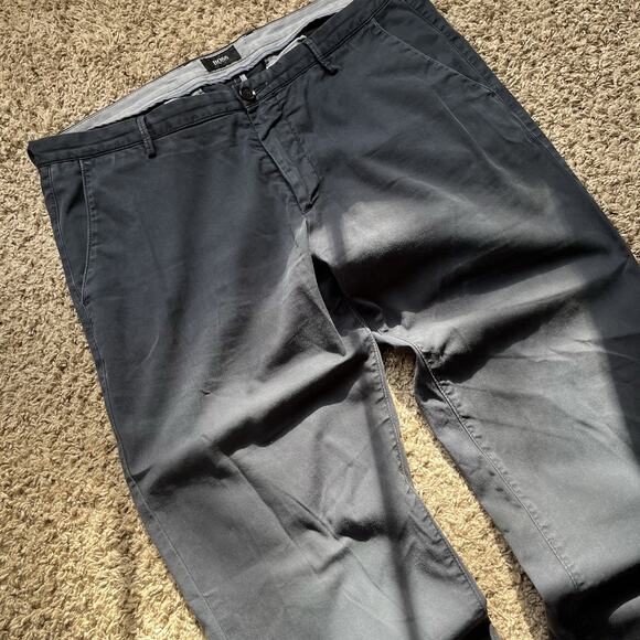 Hugo Boss Stretch Chino Pants Men's 36 Navy Blue Cotton Causal Business Outdoor - Picture 2 of 12